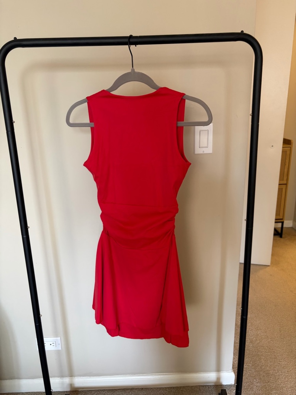 Classic Red Sleeveless Women's Dress - Picture 2 of 2